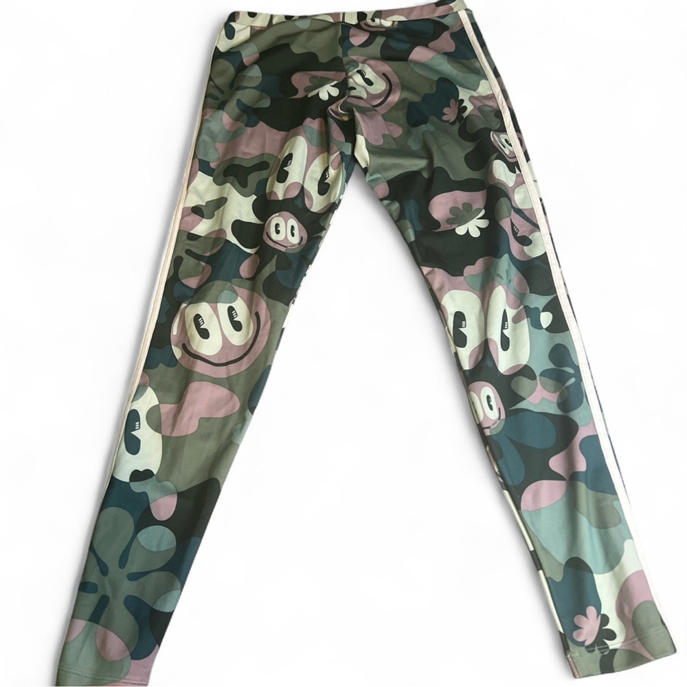 adidas Hattie Stewart Smiley Face Women's Leggings -rare - Picture 3 of 7